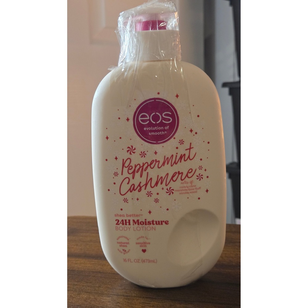 eos Peppermint Cashmere Shea Better 24H Moisture Body Lotion 16oz Pump New